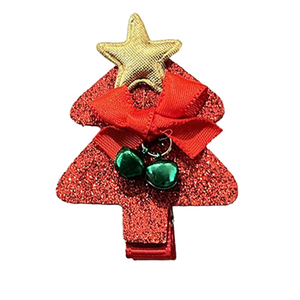 Cute Christmas Tree Hairpins Hot Girls Glitter Christmas Tree Hair Clip Festival Hair Clip for Woman Ponytail Hair Clip