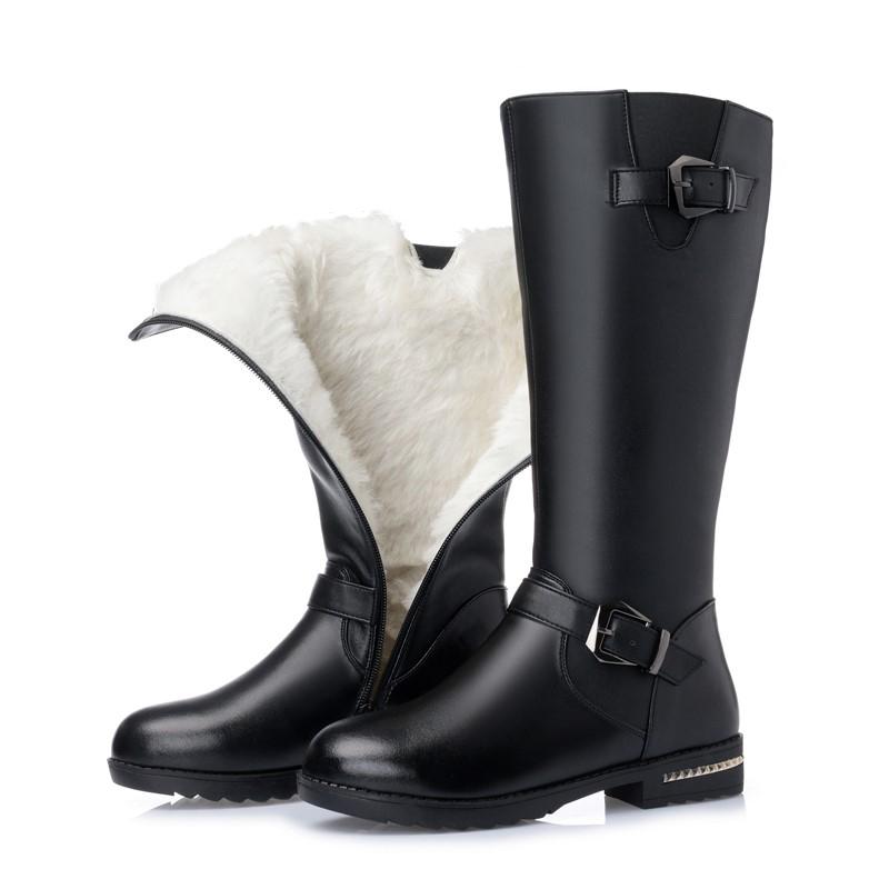 

Високі жіночі чоботи з натуральної шкіри, з натуральної вовни. Теплі жіночі зимові чоботи. 40