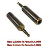 1/3Pcs 3.5Mm To 2.5Mm /2.5 Mm To 3.5 Mm Audio Adapter Aux Cable Converter Stereo Headphone Amplifier Microphone Jack