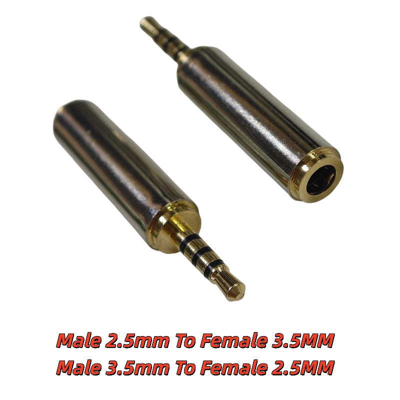 1/3Pcs 3.5Mm To 2.5Mm /2.5 Mm To 3.5 Mm Audio Adapter Aux Cable Converter Stereo Headphone Amplifier Microphone Jack