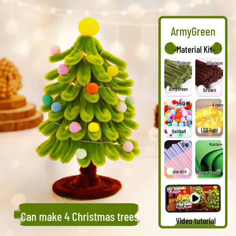 Pipe Cleaner Bouquet Kit: DIY Children's Weaving Material for Handmade Chenille Christmas Tree