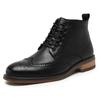 Fashion Brogue Casual Men's Boots Classic and Fashionable British Style Party Office Outdoor Autumn and Winter Quality Leather Shoes