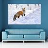 Abstract Painting Arctic Fox Poster Prints Wall Pictures for Living Room Decoration Modern Minimalist Animals Wall Art Print Fox