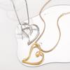 Tooxika Personalised Simple Alloy Hollow Heart Design Necklace
