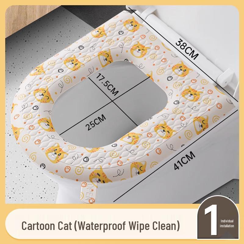 Vodotěsný EVA polštář na WC sedátko s madly - Roztomilý, Antibakteriální, Univerzální velikost pro všechna roční období