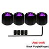 DSYCAR Anti-theft Valve Stem Caps for Cars, Trucks, Motorcycles Skull Style Tire Valve Dust Caps, Dustproof Seal Lock Tight Fit
