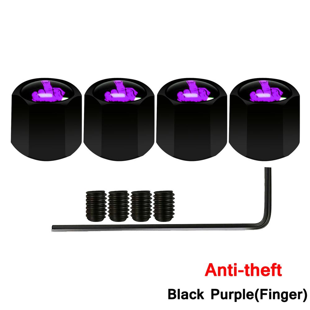DSYCAR Anti-theft Valve Stem Caps for Cars, Trucks, Motorcycles Skull Style Tire Valve Dust Caps, Dustproof Seal Lock Tight Fit