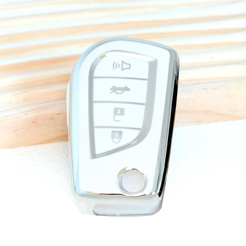 Car Key Fob Car Remote Cover Shell Case 2 3 4 Button For Toyota Hilux Corolla Highlander Rav 4 Yaris Camry Fortuner Protector