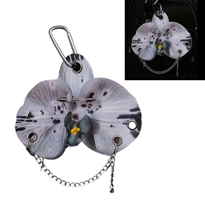 Stilvoller Schlüsselanhänger mit Blume Elegantes Schmetterlingsdesign Leichtes Stabiles Kunststoffzubehör