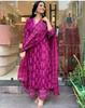 Indian Women Designer Kurta Pant Dupatta Set Bollywood Top Tunic Kurti Salwar Suit