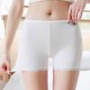 Ice Silk Lace-Trim Seamless Safety Shorts: Breathable, Anti-Exposure, Non-Rolling, Elastic, Thin Three-Quarter Summer Wear