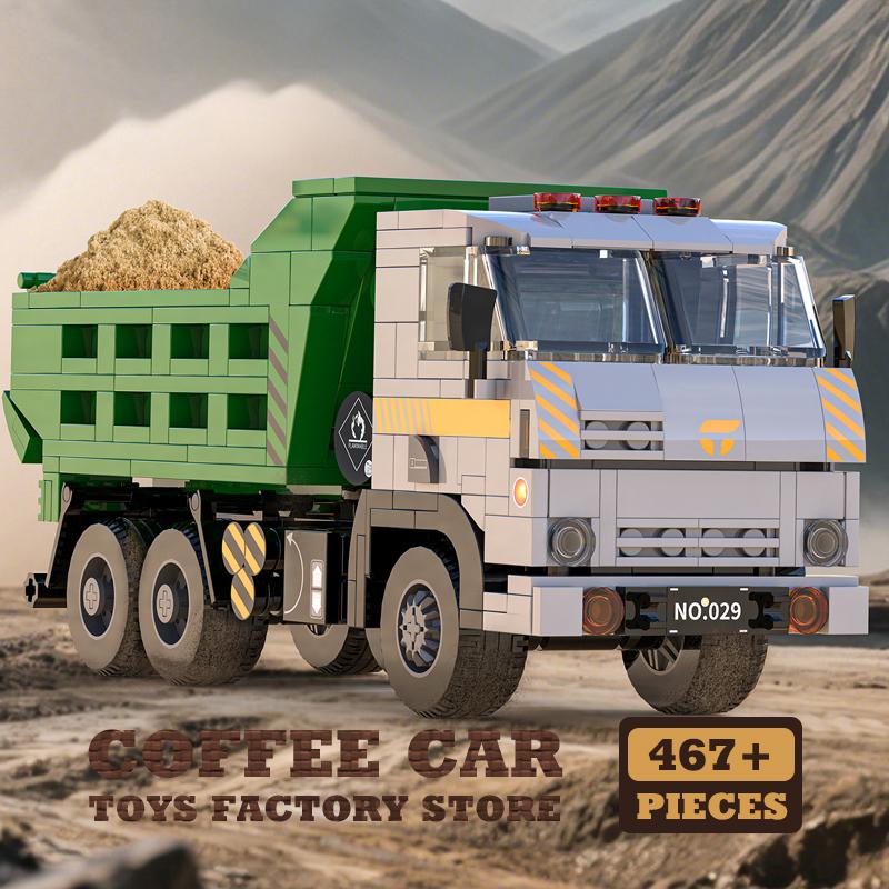 467Pcs Transport Cargo Truck Building Blocks 3D Model City Engineering Cars MOC Bricks Toys Adult Children Gifts DIY Decoration