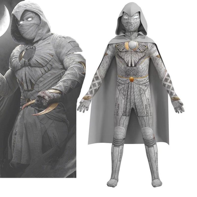 Costume da Supereroe Moon Knight Marvel per Bambini Tuta e Mantello Marc Specto