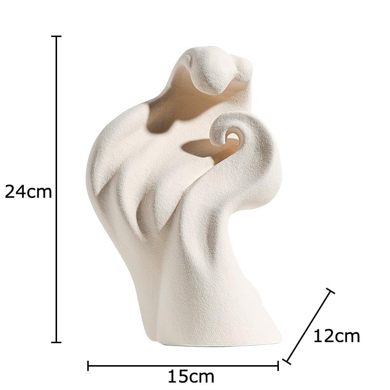 Abstract Twisted Shape Statue Abstract Modern Crafts Desk Decoration Ornaments Creative Ceramic Sculpture Room Aesthetics Decor