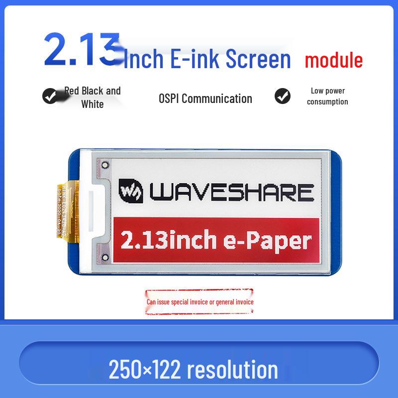 MicroSnow 2.13" E-Paper Display Module for Arduino & Raspberry Pi 4B