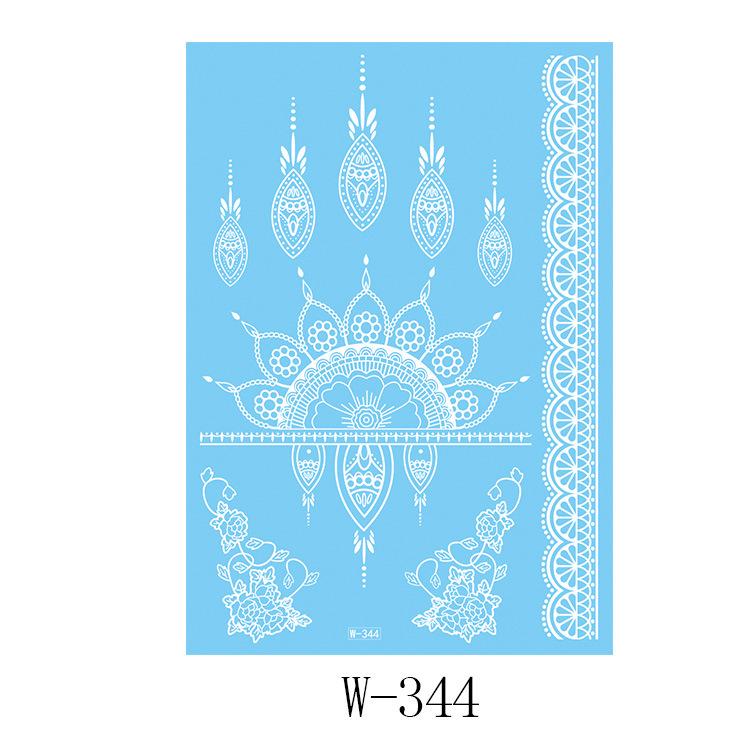 Black And White Lace Tattoo Sticker Wedding Bride Waterproof Tattoo Sticker Tattoo