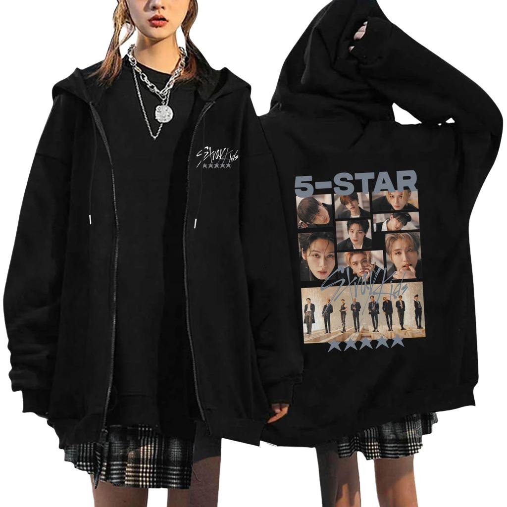 Women's Zip Up Hoodies Teen Girls Letter Printing Sweatshirt Clothing Casual Drawstring Jacket With Pockets