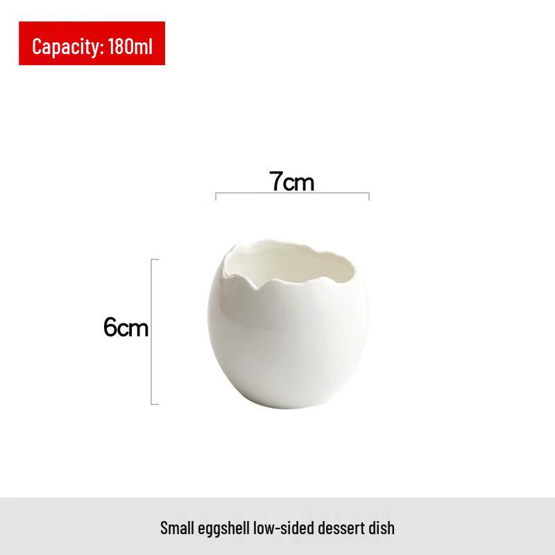 Japanese Style Ceramic Eggshell Dessert Bowl