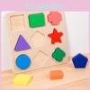 Wooden Recognition Shape Puzzle Toddlers Educational Interactive Children Toy