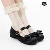 Hug the bear, satin puLolita versatile cute single shoes