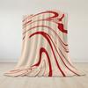 Crimson Flow Flannel Blanket Warm Soft Halloween Christmas Couch Warm Cozy Decorative Decor Gift for All Season
