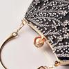 Women's Top Handle Handbags,Pearls Evening Clutches Purse with Chain Shoulder Bag for Party Prom Wedding Cocktail Club