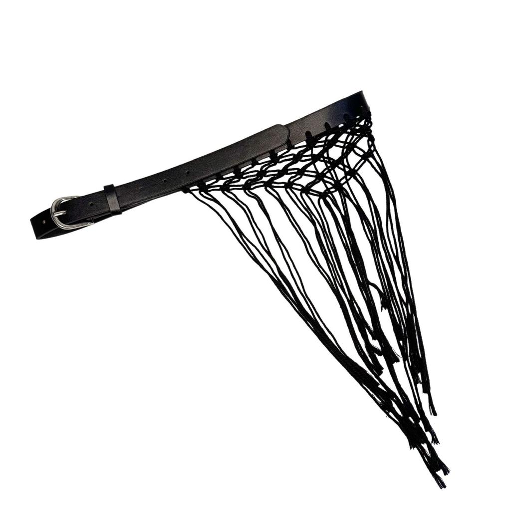 New Bohemian Woven Mesh Fringed Belt Versatile Casual Waist Seal Niche Design Accessory Belt