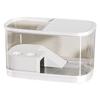 Turtle Breeding Box with Basking Platform Desktop Aquarium Small Transparent Tank for Turtles Crabs Fishes Amphibians Reptiles