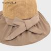 YUYULA Black Vinyl Sunscreen Hat Women Summer Outdoor UV Protection Sun Hat Fashionable Breathable Bucket Hat Beach Hat