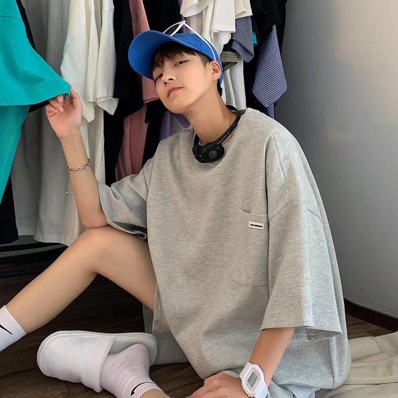 Zijun Trendy Waffle T-Shirt & Wide-Leg Pants Sportswear Set