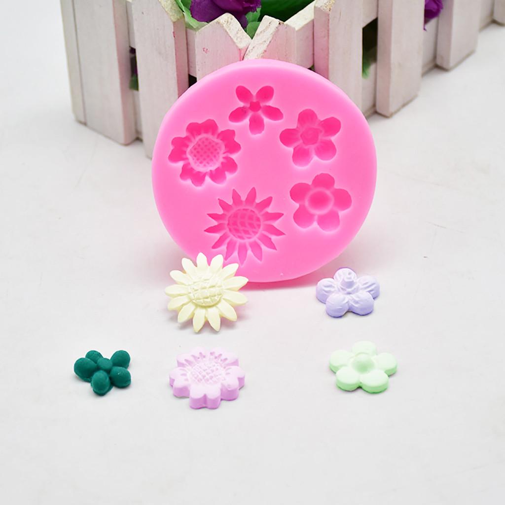 

(brisand) FiveHole Flower Silicone Fondant Icing Mould Wedding Cake Decoration