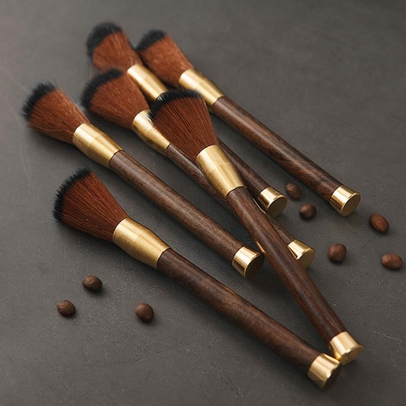 Durable Coffee Cleaning Brush Flexible Espresso Machines Brush Wood Coffee Grinder Brush Perfect for Home and Office