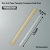 Individually Wrapped Biodegradable Black Straws for Hot Drinks - Thick & Thin, PLA, 2000 pcs.