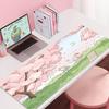 Anime Deskmat x Laptop Table Mat Cute Rabbit Rubber Accessories Gaming Mouse Mat Keyboard Carpet Mouse Pad Office Deskmat