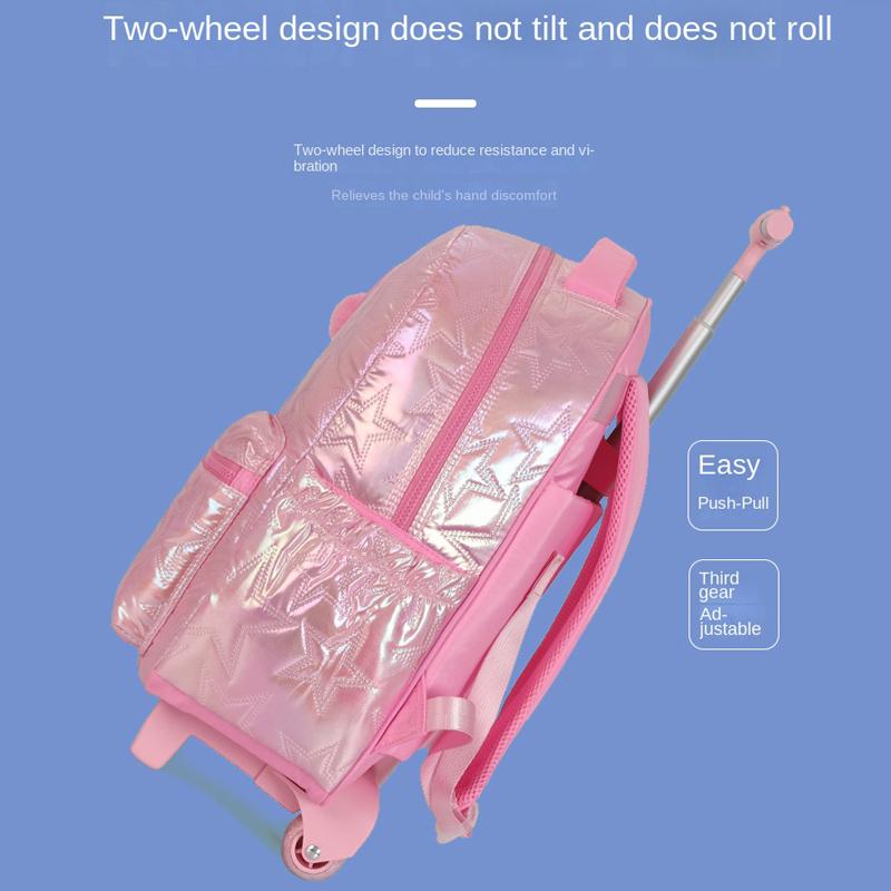 3pcs/Set Children Rolling Luggage Backpack For Teenagers Girls Travel Trolley School Bags With Wheels Students Wheeled Backpack