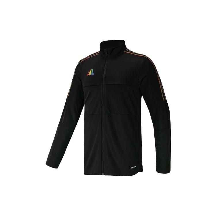 adidas Soccer/Football Training Sports Stripe Stand Collar Jacket Black Men s GS4709 XXL