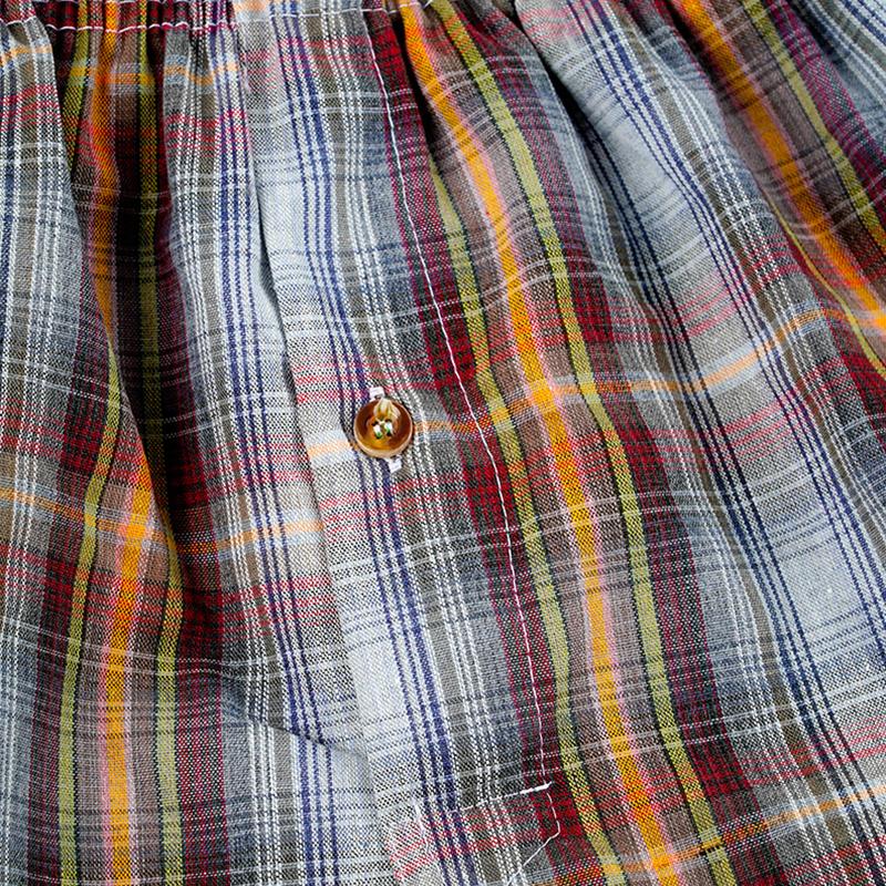 1PC Plaid Loose Soft Cotton Random Color Underwear Comfortable Sleep Underpants Mens Boxers Shorts