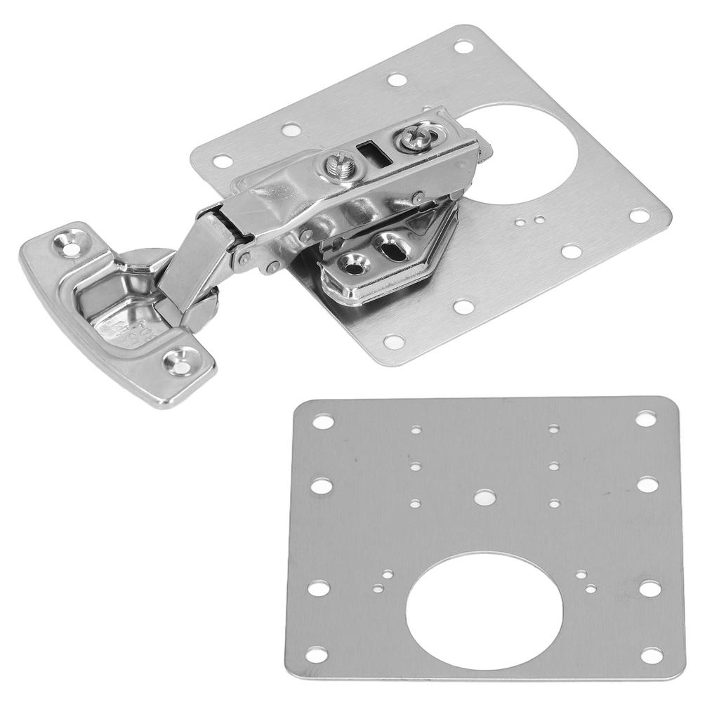Hinge Repair Plate Stainless Steel Maintenance Accessory Set Kit for Door Cabinet