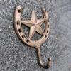 Western Styles Metal Star Wall Hook For Keys Hats And Decors Durable Iron Materials Rusts Resistant Strong Wall Hanger B03E