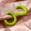 Fashion Candy Color 3.5cm Round Hoop Earrings for Women Simple Geometric Earrings Girls Party Holiday Jewelry Gifts