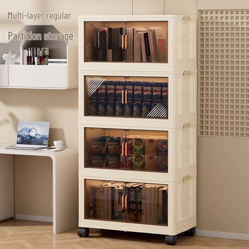 Folding Multi-Layer Plastic Storage Cabinet for Baby Clothes and Toys