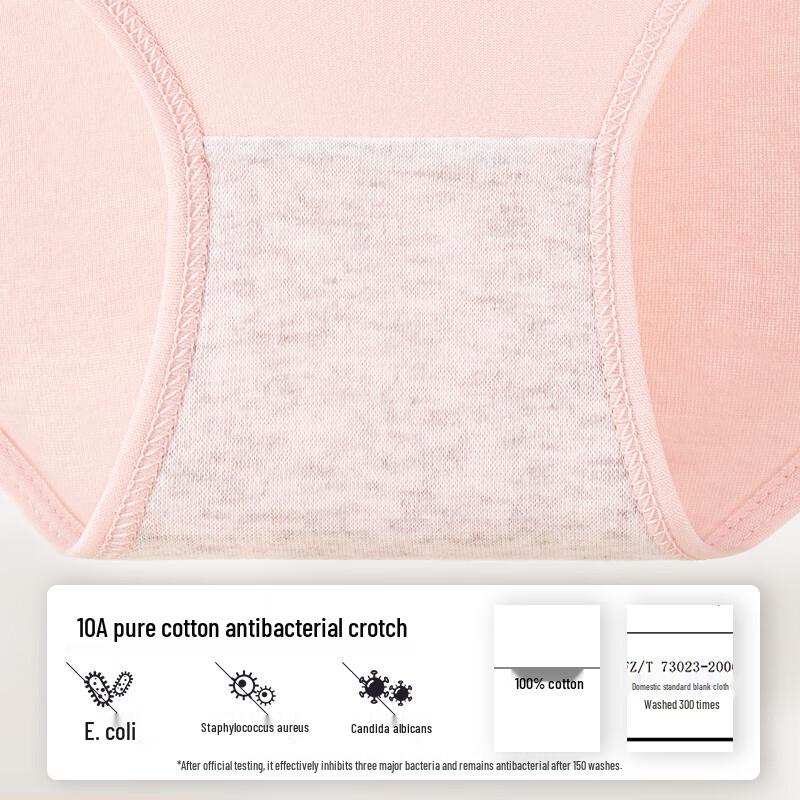 Langsha Women's Pure Cotton Mid-Rise Antibacterial Briefs