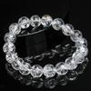 Hongchu Crystal Himalayan White Crystal Bracelet Crackled White Crystal Round Bead Bracelet