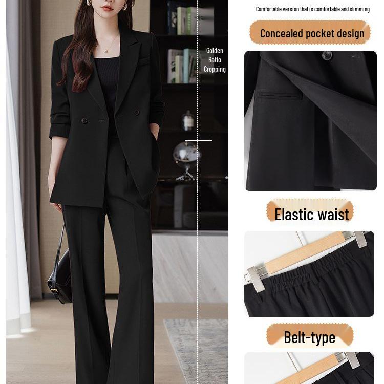 Women's 2025 Formal & Casual Suit Set with Padded Jacket for Spring-Autumn