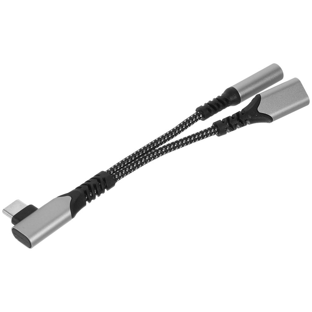 USB Adapter Type-C to 3.5mm Headphone Jack Supports Concurrent Charging and Listening 60W Sound Gunmetal