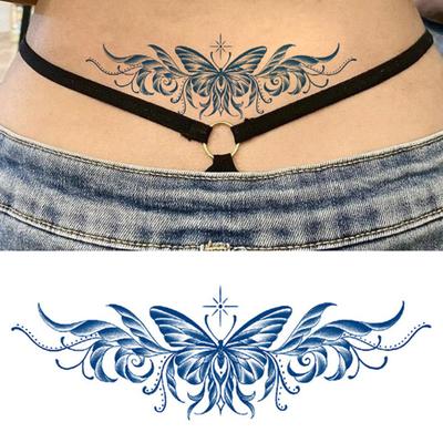 Naklejka tatuażowa „Sok” odpinana, wyrazista, wodoodporna, tymczasowa sztuka ciała, półtrwała, seksowna, ziołowa, naklejka tatuażowa, unisex