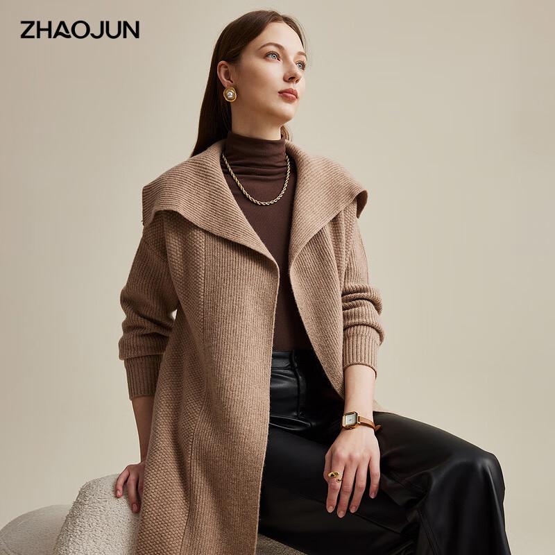 Women s Thickened Lapel Wool Cardigan L