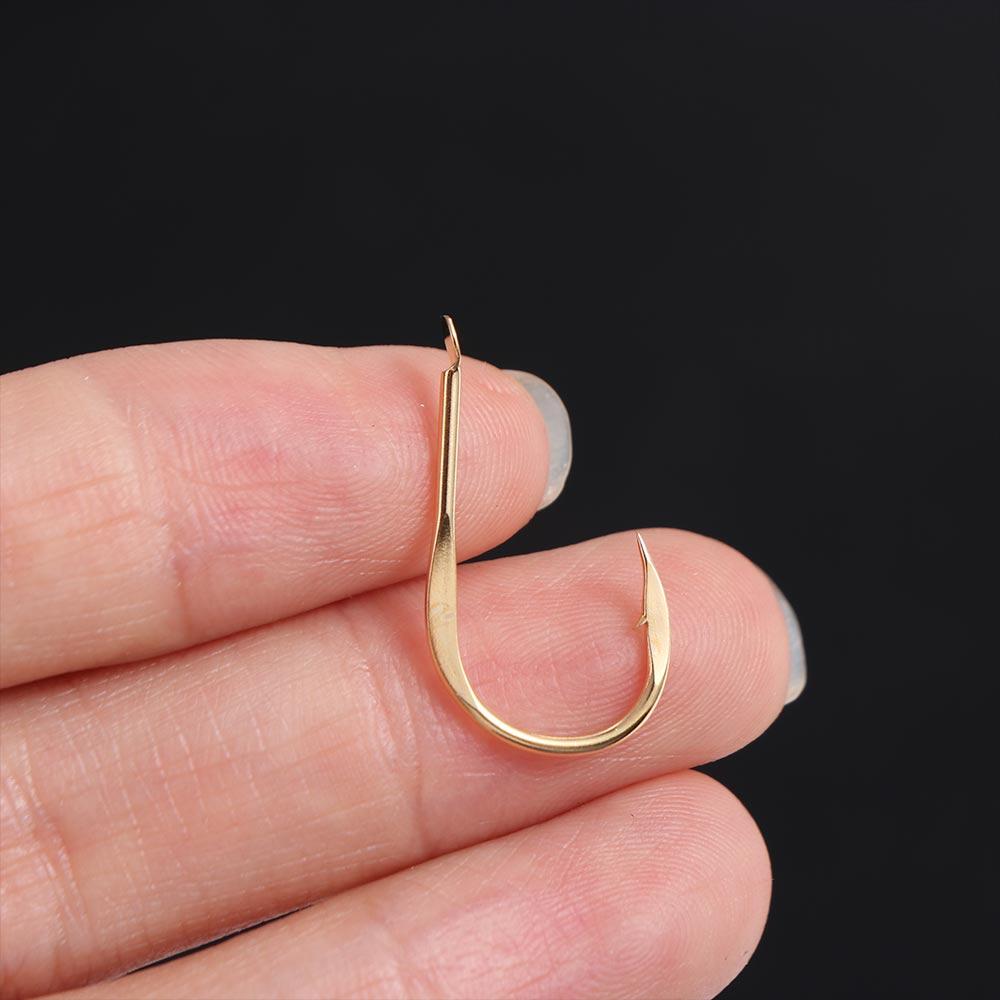 20 Stück/Packung Haken aus Kohlenstoffstahl mit Widerhaken Einzelne Haken für Goldfische Goldene Angelhaken Angelliebhaber
