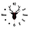 Deer Head Large Wall Clock