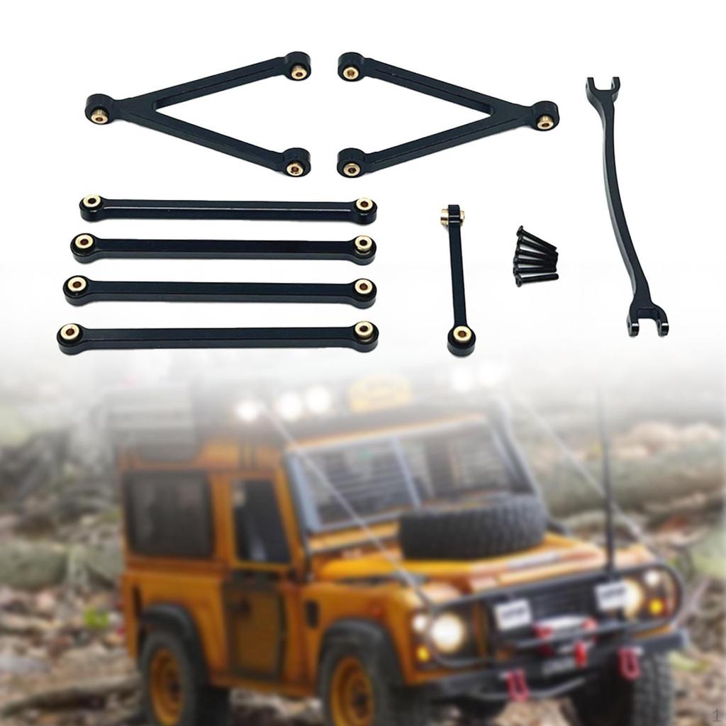 8 Pack Chassis Linkage Rods for FCX24 Trucks, Aluminum Alloy Parts 1/24 Scale Models
